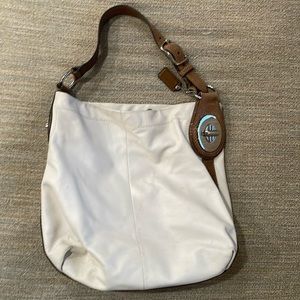 Off-white leather Coach bag